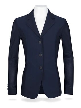 R.J. Classics Girls’ Harmony Jr. Mesh Show Coat Jacket Riding Equestrian Navy 16